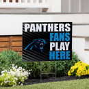 Carolina Panthers Yard Sign "Fans Play Here"