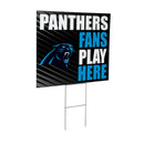 Carolina Panthers Yard Sign "Fans Play Here"
