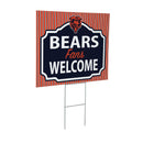 Chicago Bears Yard Sign, "Fans Welcome"