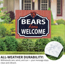 Chicago Bears Yard Sign, "Fans Welcome"