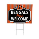 Cincinnati Bengals Yard Sign, "Fans Welcome"