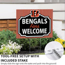 Cincinnati Bengals Yard Sign, "Fans Welcome"