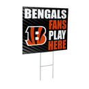 Cincinnati Bengals Yard Sign "Fans Play Here"