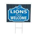 Detroit Lions Yard Sign, "Fans Welcome"