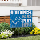 Detroit Lions Yard Sign "Fans Play Here"