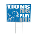 Detroit Lions Yard Sign "Fans Play Here"