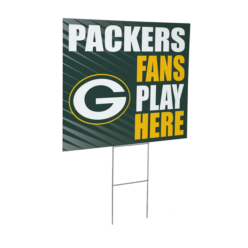 Green Bay Packers Yard Sign "Fans Play Here"