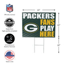 Green Bay Packers Yard Sign "Fans Play Here"