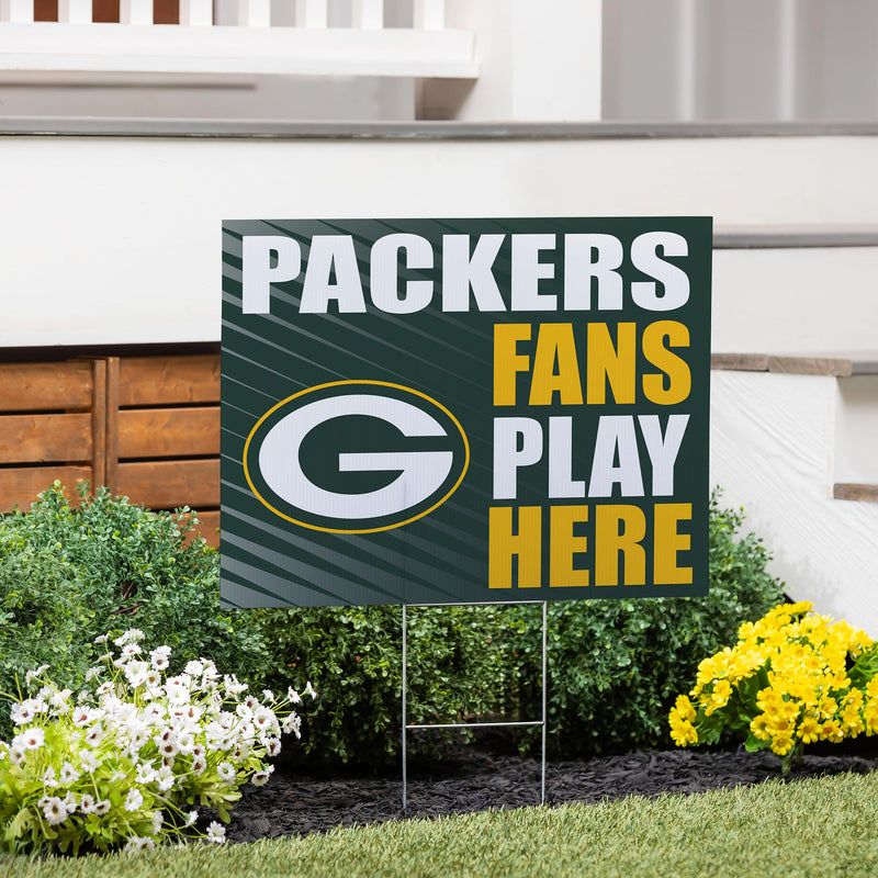 Green Bay Packers Yard Sign "Fans Play Here"