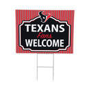 Houston Texans Yard Sign, "Fans Welcome"