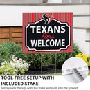 Houston Texans Yard Sign, "Fans Welcome"