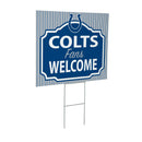 Indianapolis Colts Yard Sign, "Fans Welcome"