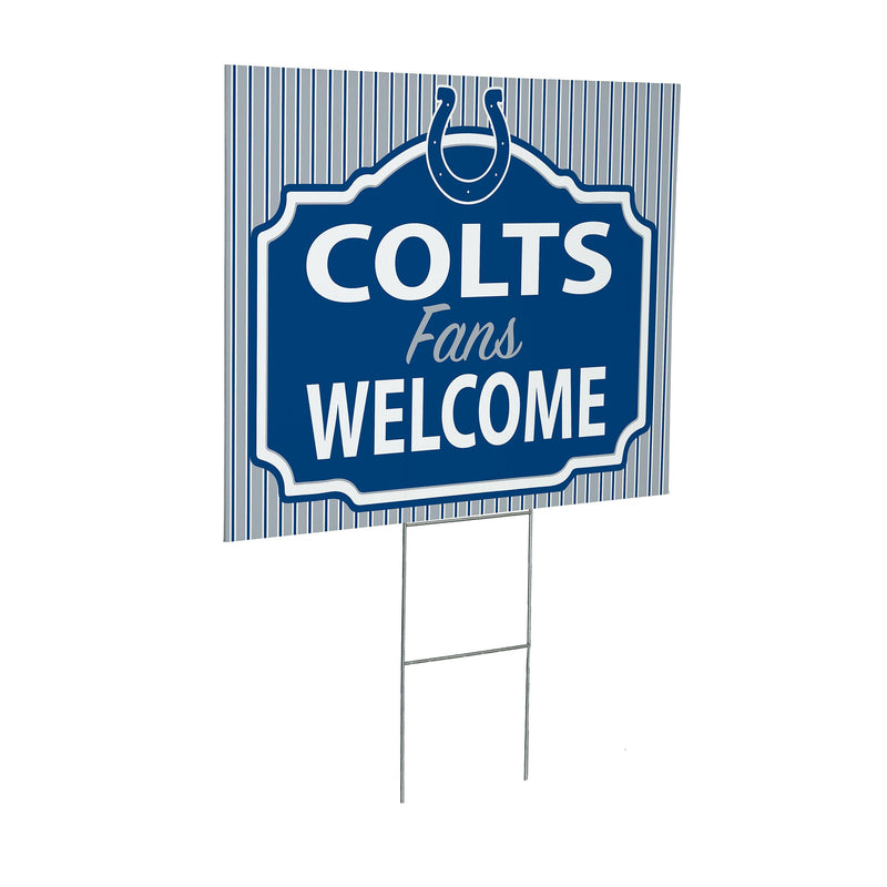 Indianapolis Colts Yard Sign, "Fans Welcome"