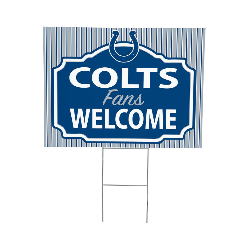 Indianapolis Colts Yard Sign, "Fans Welcome"