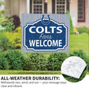 Indianapolis Colts Yard Sign, "Fans Welcome"