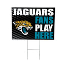 Jacksonville Jaguars Yard Sign "Fans Play Here"