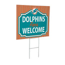 Miami Dolphins Yard Sign, "Fans Welcome"