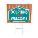Miami Dolphins Yard Sign, "Fans Welcome"
