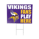 Minnesota Vikings Yard Sign "Fans Play Here"