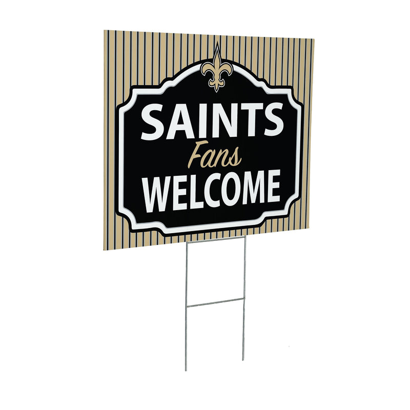New Orleans Saints Yard Sign, "Fans Welcome"