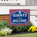 New York Giants Yard Sign, "Fans Welcome"