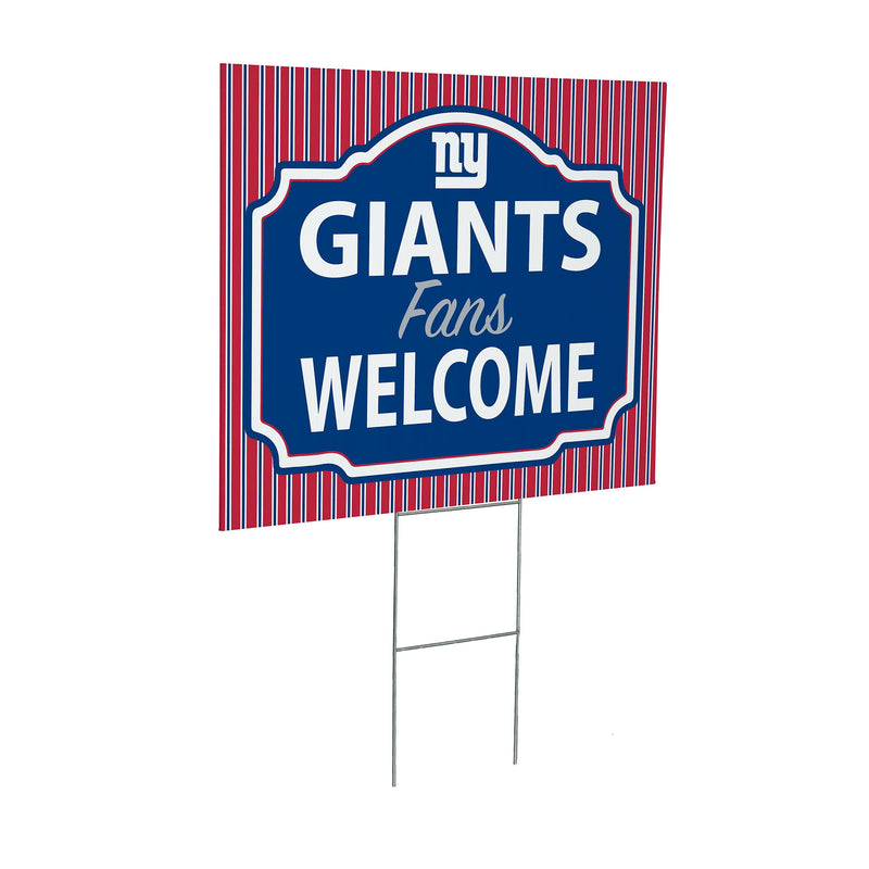 New York Giants Yard Sign, "Fans Welcome"