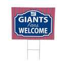 New York Giants Yard Sign, "Fans Welcome"