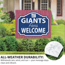New York Giants Yard Sign, "Fans Welcome"