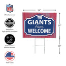New York Giants Yard Sign, "Fans Welcome"