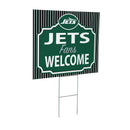 New York Jets Yard Sign, "Fans Welcome"