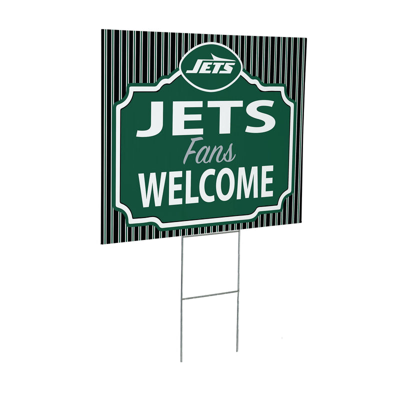 New York Jets Yard Sign, "Fans Welcome"