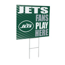New York Jets Yard Sign "Fans Play Here"