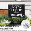 Las Vegas Raiders Yard Sign, "Fans Welcome"