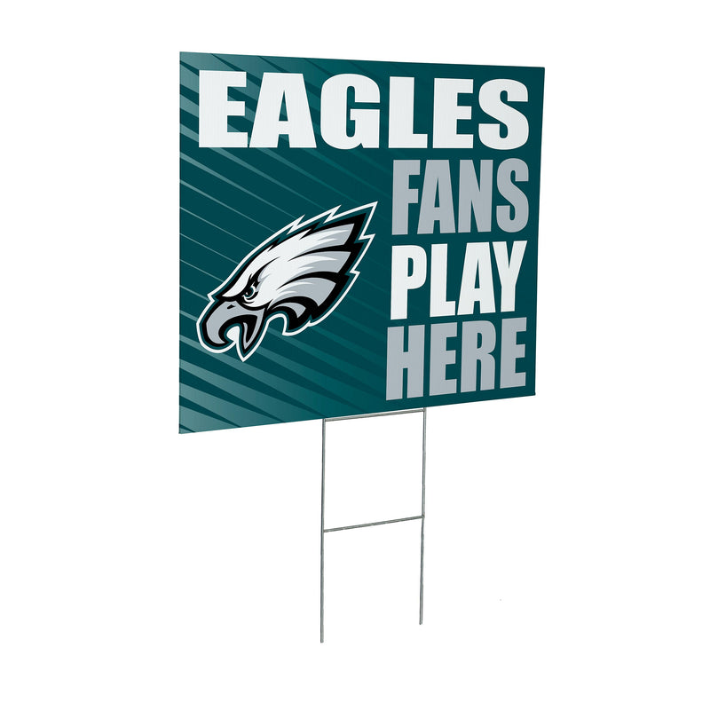 Philadelphia Eagles Yard Sign "Fans Play Here"