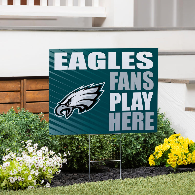 Philadelphia Eagles Yard Sign "Fans Play Here"