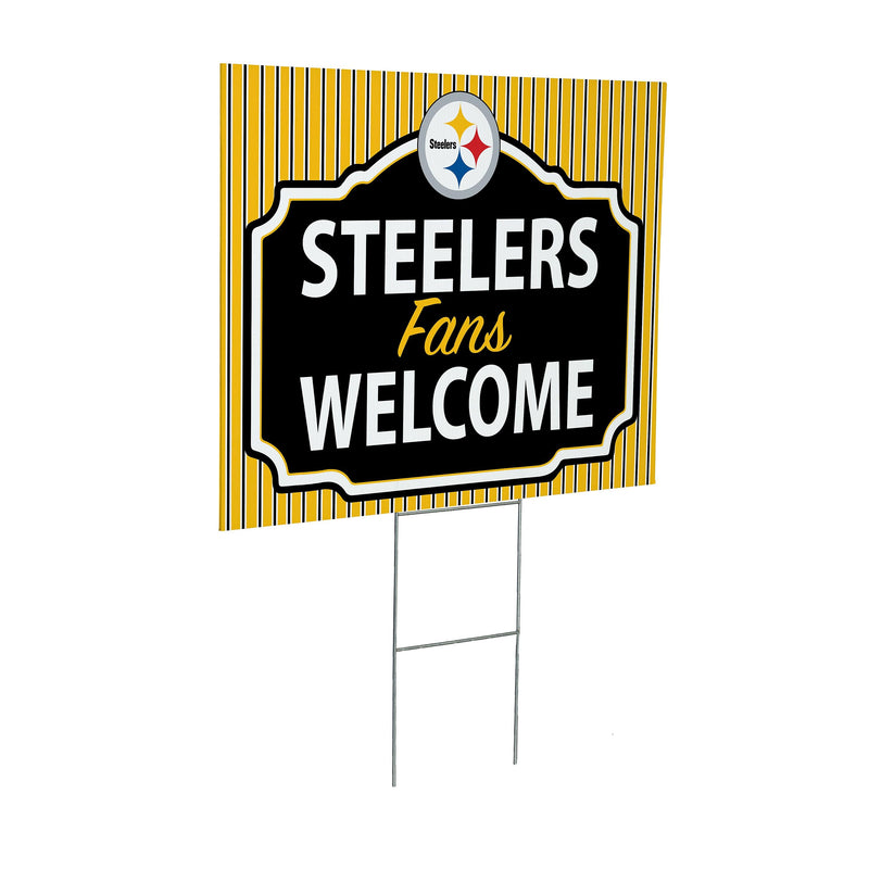 Pittsburgh Steelers Yard Sign, "Fans Welcome"