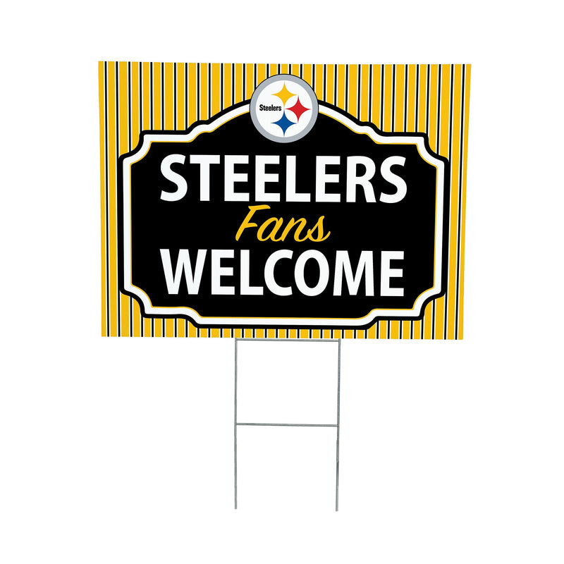 Pittsburgh Steelers Yard Sign, "Fans Welcome"