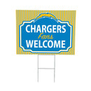 Los Angeles Chargers Yard Sign, "Fans Welcome"
