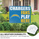 Los Angeles Chargers Yard Sign "Fans Play Here"