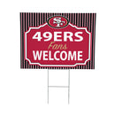 San Francisco 49ers Yard Sign, "Fans Welcome"