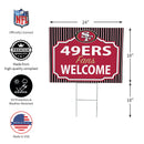 San Francisco 49ers Yard Sign, "Fans Welcome"
