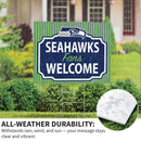 Seattle Seahawks Yard Sign, "Fans Welcome"