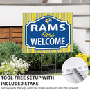 Los Angeles Rams Yard Sign, "Fans Welcome"