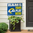 Los Angeles Rams Yard Sign "Fans Play Here"