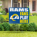 Los Angeles Rams Yard Sign "Fans Play Here"