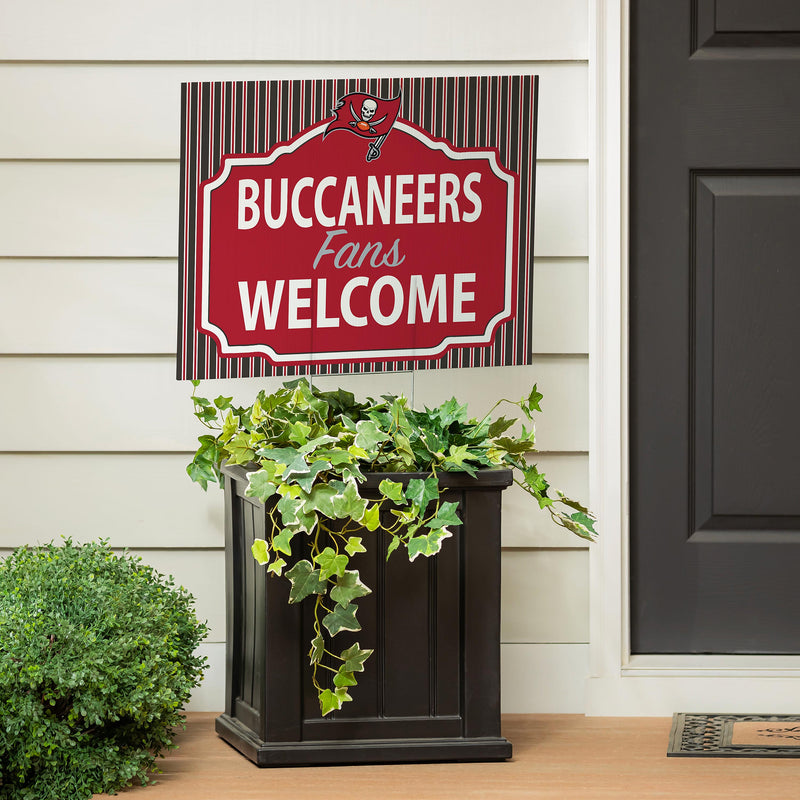 Tampa Bay Buccaneers Yard Sign, "Fans Welcome"