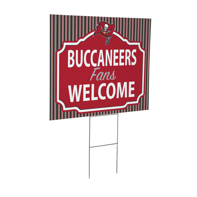 Tampa Bay Buccaneers Yard Sign, "Fans Welcome"