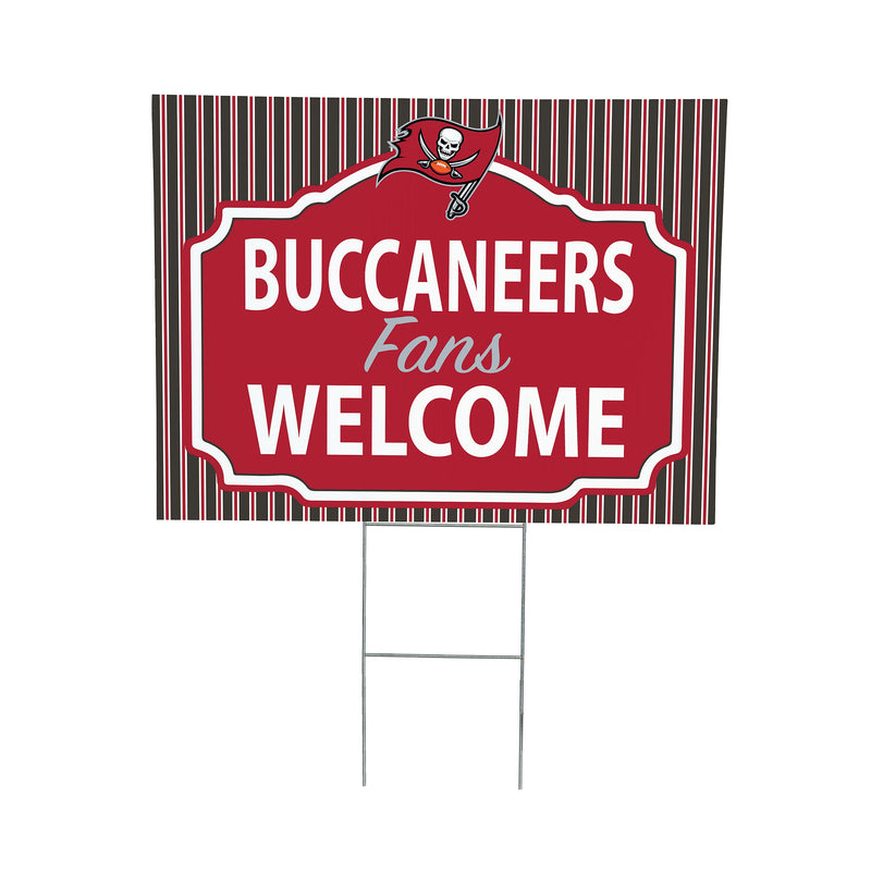 Tampa Bay Buccaneers Yard Sign, "Fans Welcome"