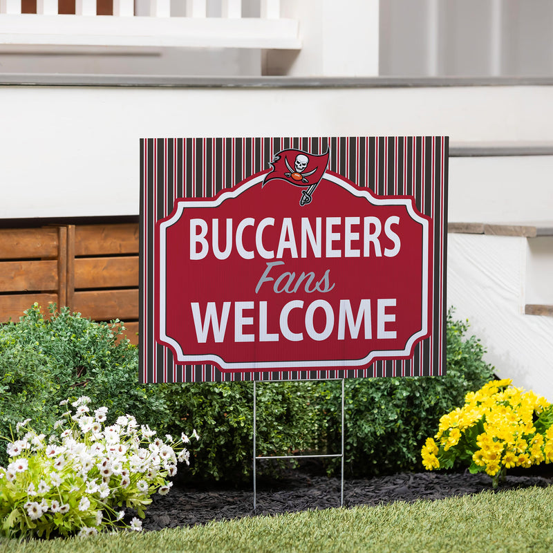 Tampa Bay Buccaneers Yard Sign, "Fans Welcome"