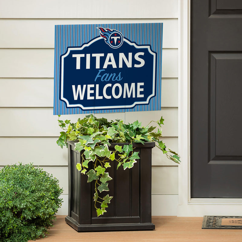 Tennessee Titans Yard Sign, "Fans Welcome"